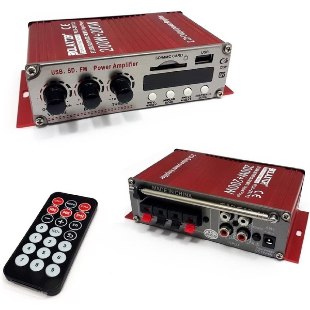 Polaxtor Mini Fm Radyo 12V 400W Bluetoothlu USB ve Sd Kart Girişli Oto Anfi Oto Hoparlörleri & SubWoofer Fiyatı