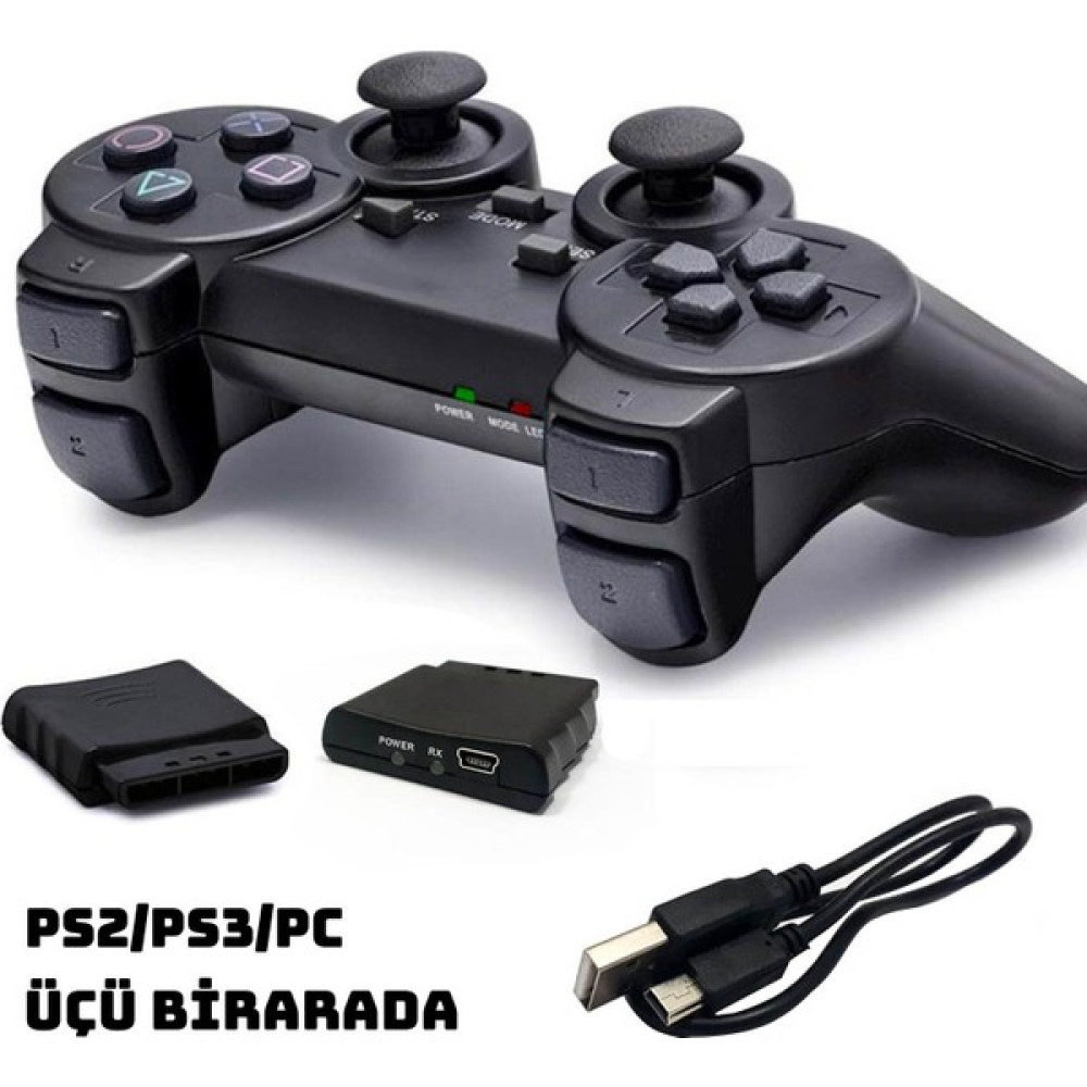 Polaxtor Oyun Kolu Pilli Kablosuz Titreşimli Ps2/ps3/pc 3ın1 2.4g Konsol Aksesuarları Fiyatı