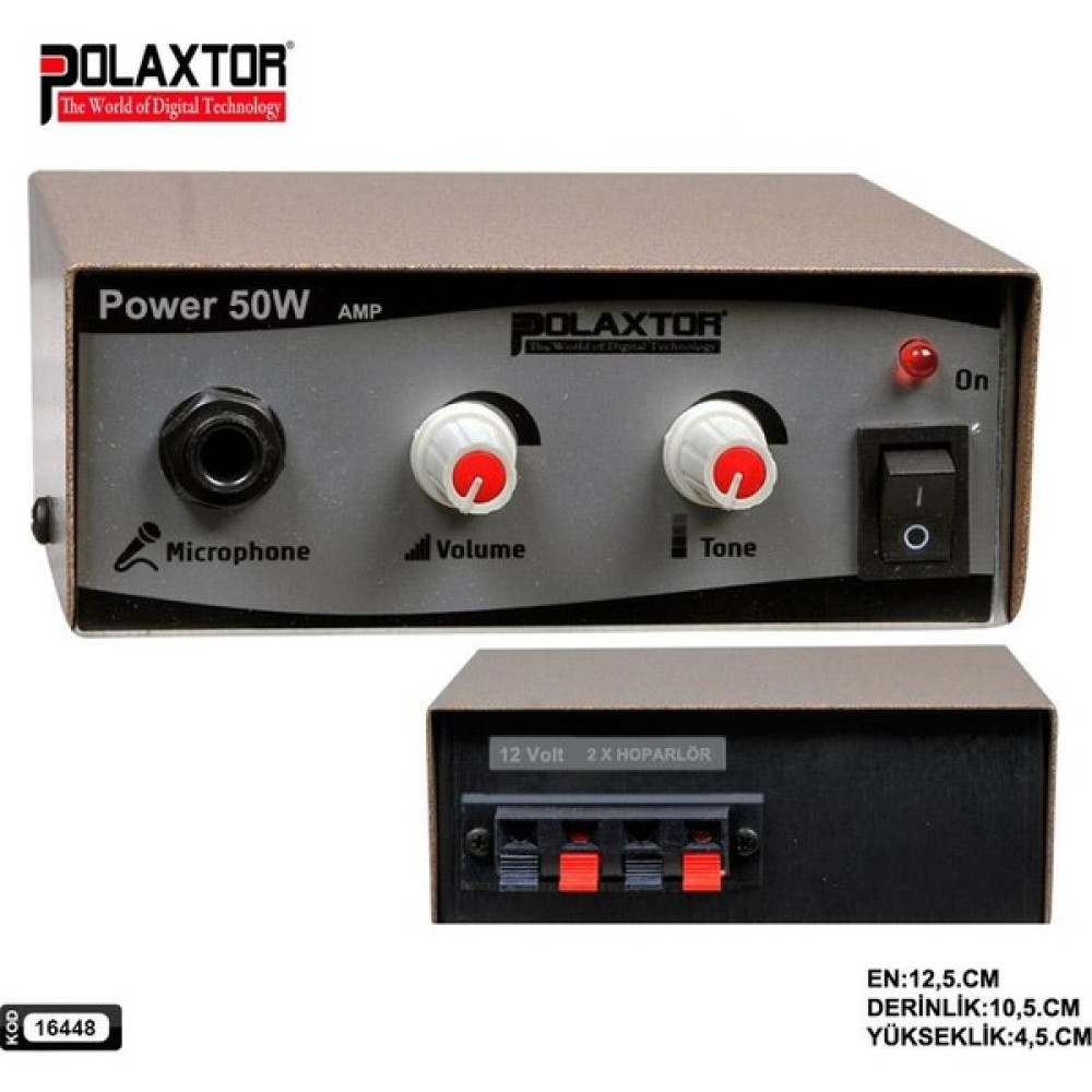 Polaxtor Pazarcı Anfisi 12V 50W Metal Kasa Yerli Polaxtor Oto Görüntü Sistemleri Fiyatı