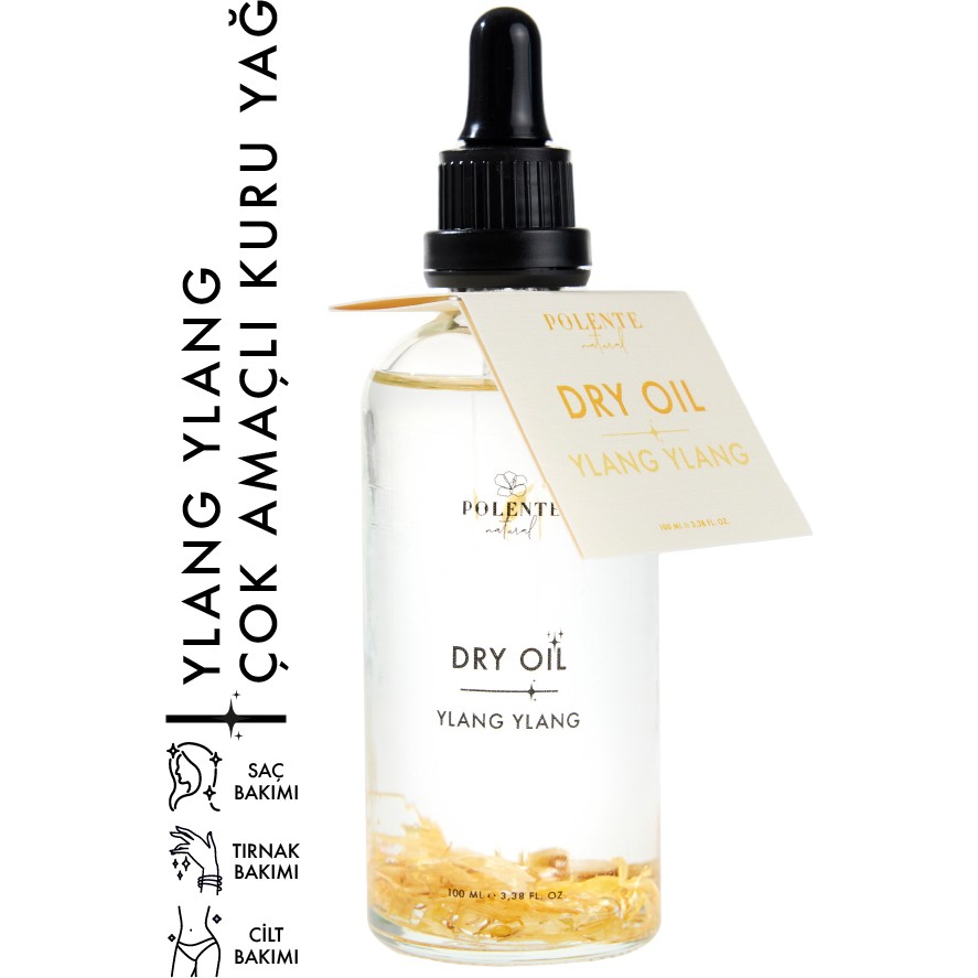 Polente Natural Ylang Ylang Dry Oil 100 ml - Çok Amaçlı Kuru Yağ Nemlendiriciler Fiyatı