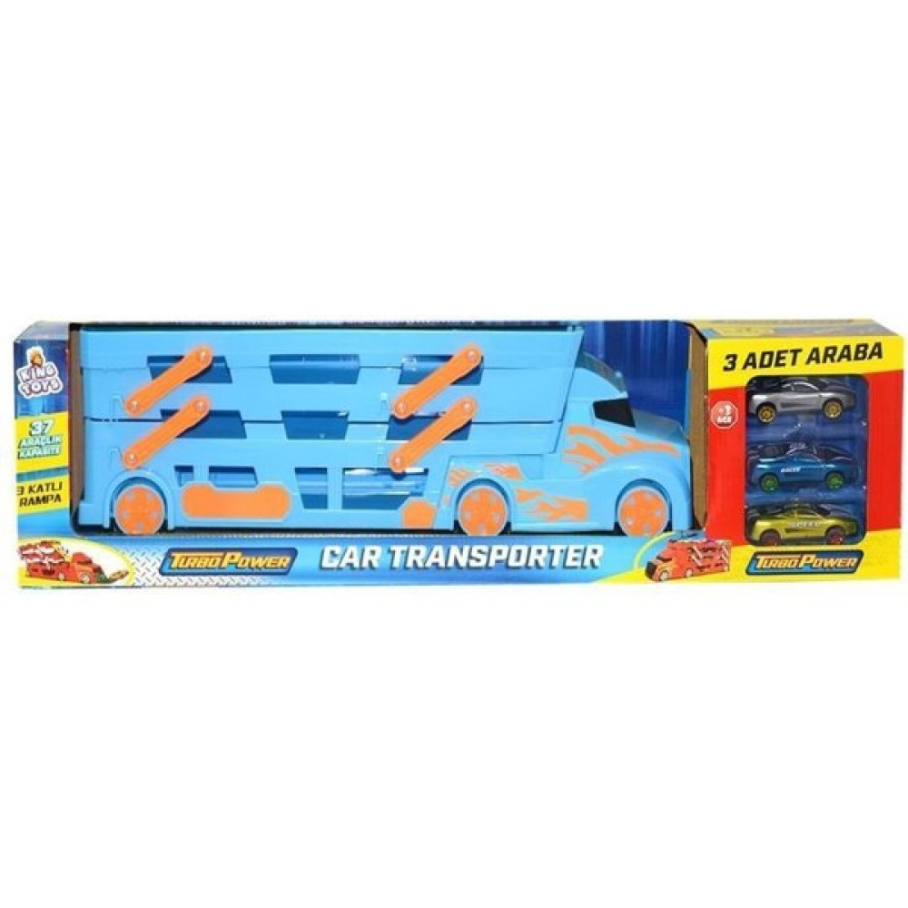 Polesie King Toys 3 Katlı Sürat Pistli Tır 3 Arabalı Çocuklar Için Garaj Otopark Yarış Pisti Eğitici Oyun Seti - Mavi Oyuncak Araç Fiyatı