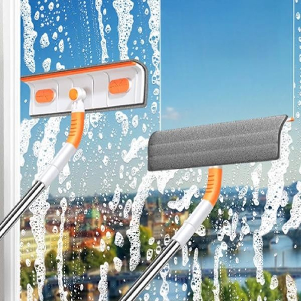 Polham 120CM Uzayıp Kısalabilen Teleskopik Mikrofiber Cam Silme Aparatı, Sağlam Bükülebilir Fırça - Beyaz Temizlik Malzemeleri Fiyatı
