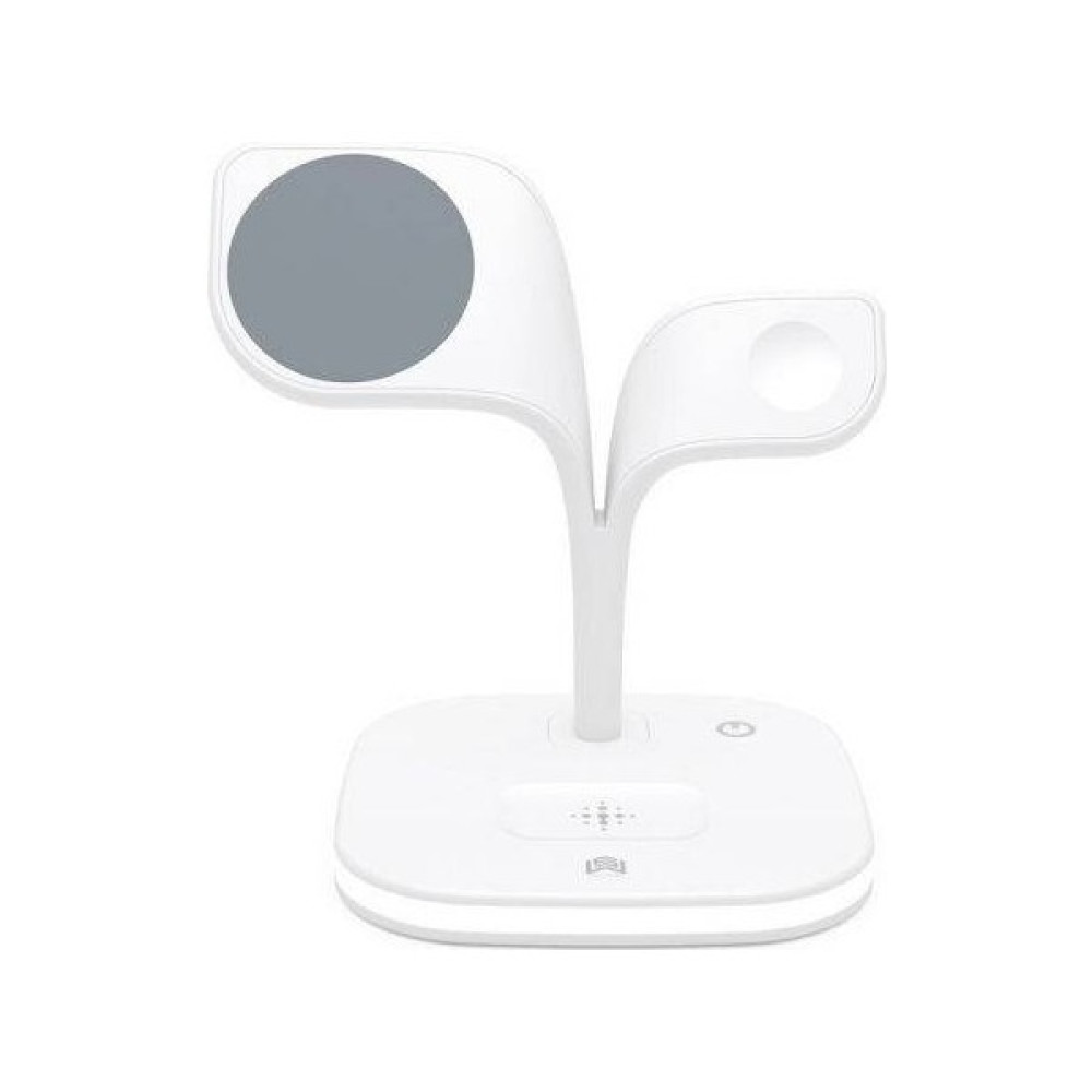 Polham 15W Magsafe 15W 5in1 LED Işıklı iPhone Uyumlu 13-12 Apple Watch Uyumlu Şarj Standı Tutucu Kablosuz Şarj - Beyaz Cep Telefonu Şarj Cihazı Fiyatı