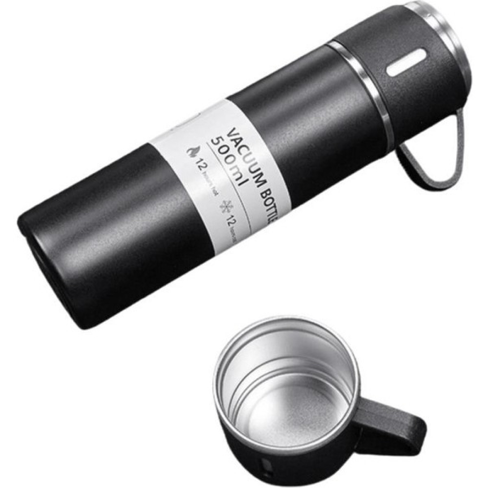 Polham 500ML Paslanmaz Çelik Bardaklı Termos Çift Katmanlı Termos Bardak Mug Araç Kahve Çay El Termosu Kamp Mutfağı Fiyatı
