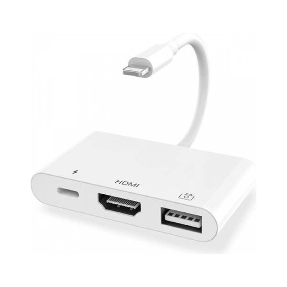 Polham Apple Ipad ve Iphone Için Lightning HDMI Dijital Av Adaptör, Otg USB Dönüştürücü Kablosu Cep Telefonu Kablosu Fiyatı