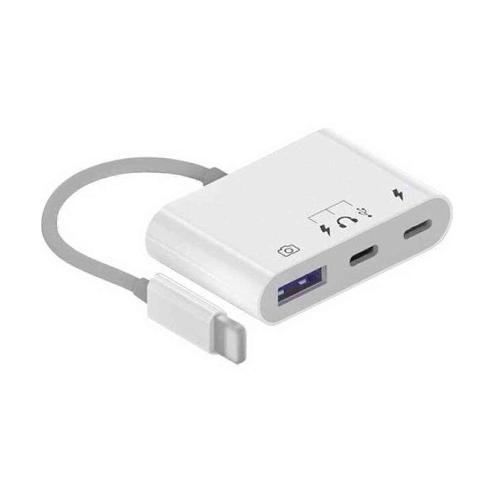 Polham Apple Iphone Otg Hub Type C To Kulaklık USB Kamera Okuyucu Iphone Klavye Mouse Okuyucu Hub Cep Telefonu Kablosu Fiyatı