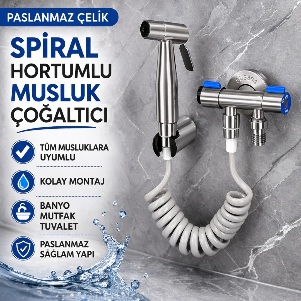 Polham Paslanmaz Çelik Spiral Hortumlu Musluk Çoğaltıcı – Çift Çıkışlı, Sprey Başlıklı, Banyo Tuvalet Lavabo Temizlik Seti - Krom SSD / Solid State Drive Fiyatı