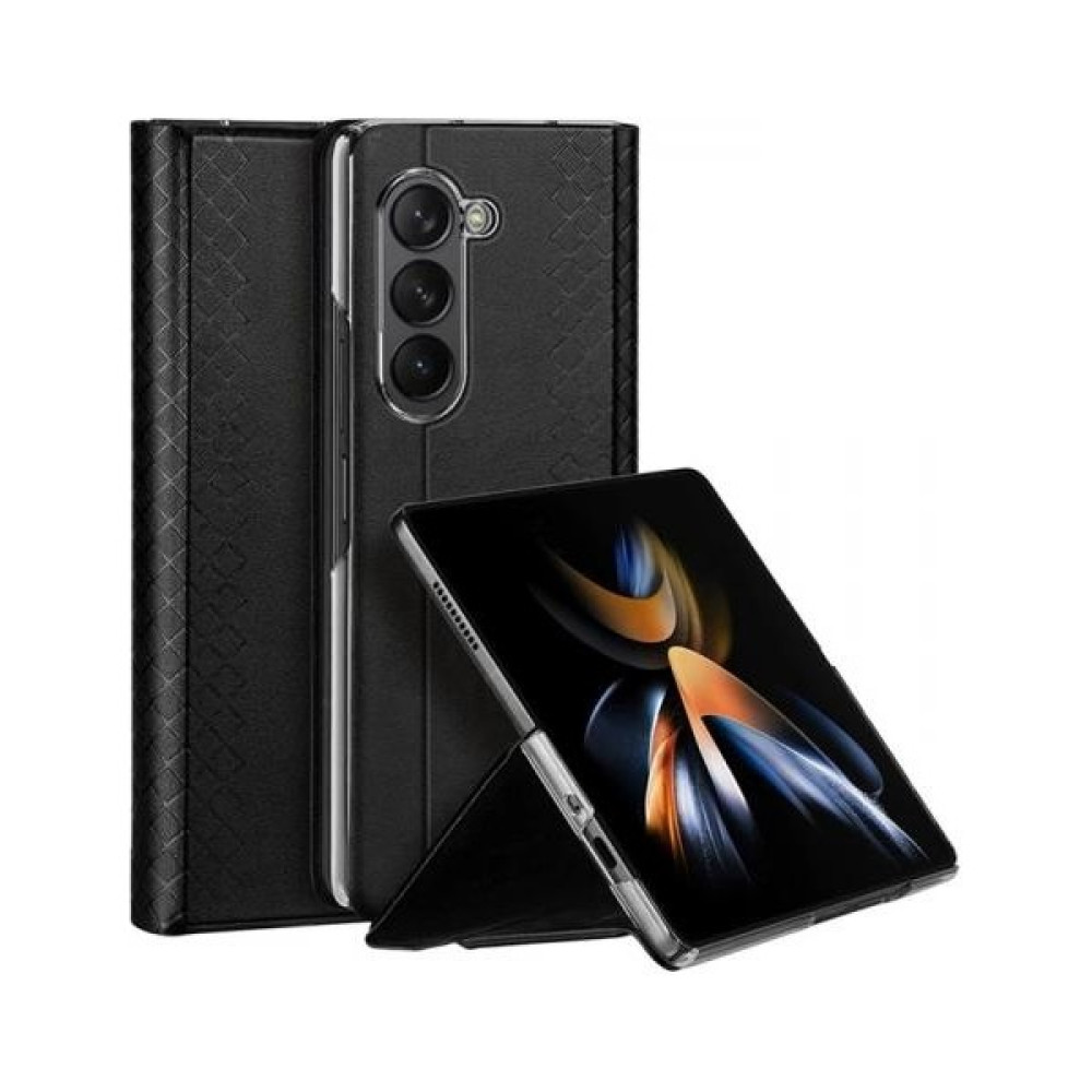 Polham Samsung Galaxy Z Fold 5 Ile Uyumlu Deri Standlı Katlanır Kılıf, Manyetik Kapanan Ful Korumalı Kılıf - Siyah Cep Telefonu Kılıfı Fiyatı