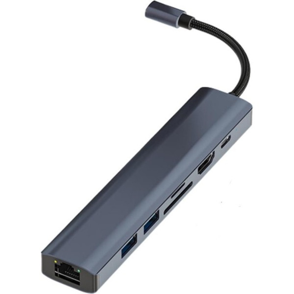 Polhammobile Polham 100W 7in1 Type C To 2x Usb,1x 4K Hdmi,1x Tf-Sd Kart,1x RJ45 Port, 1x Pd Type C Çoğaltıcı Hub Bilgisayar Çevirici ve Adaptörü Fiyatı
