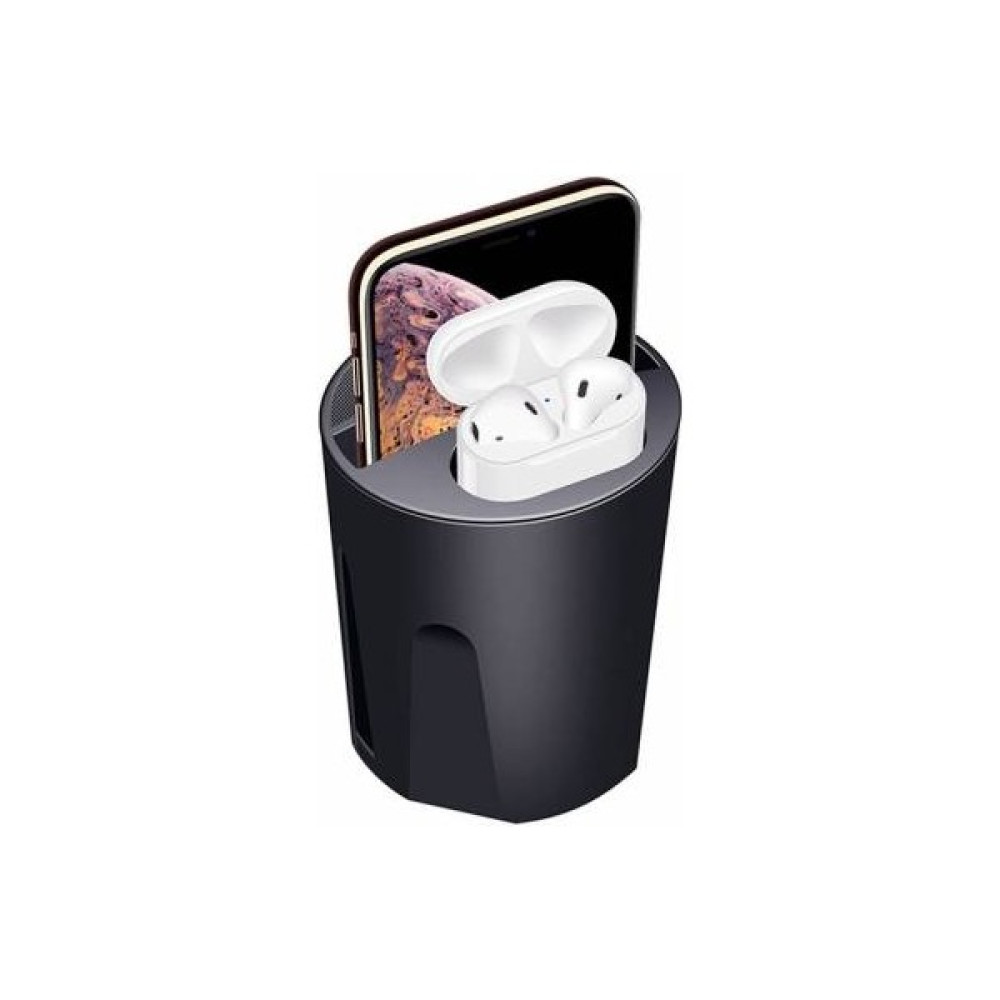 Polhammobile Polham 2in1 Araç Şarjı Kablosuz Şarj Cihazı AirPods Şarj iPhone Uyumlu Huawei Samsung Kablosuz Şarj Cihazı - Siyah Cep Telefonu Araç Kiti Fiyatı