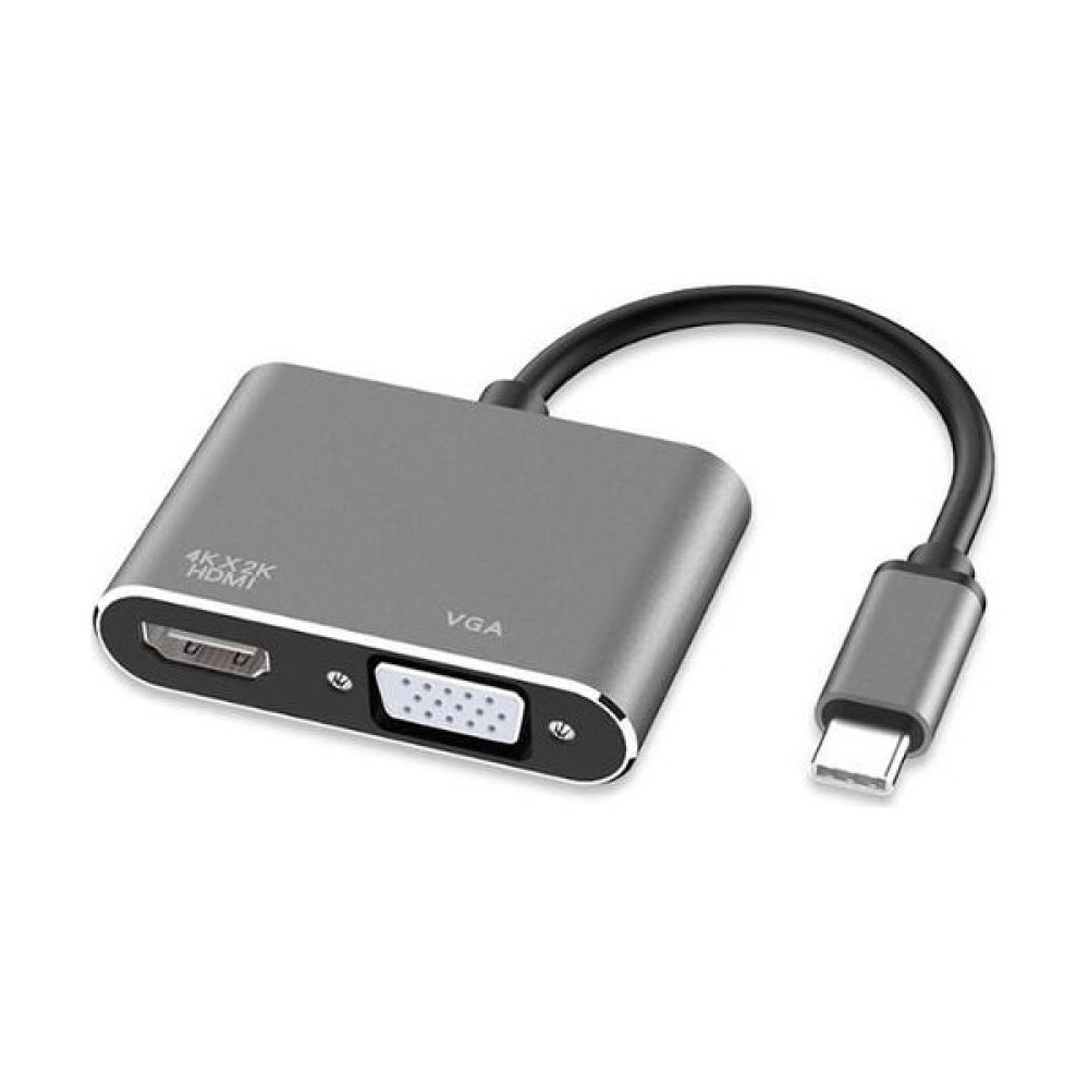 Polhammobile Polham 3.1 Gen Type C To Hdmi ve VGA Görüntü Aktarım Adaptörü, 4K Type C Görüntü Aktarım Hub - Gümüş Bilgisayar Çevirici ve Adaptörü Fiyatı