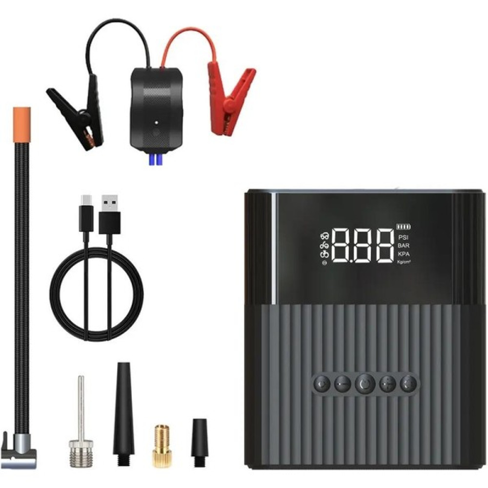 Polhammobile Polham 8800MAH Şarjlı Taşınabilir Araç Lastik Şişirme Pompası ve Araç Akü Takviye Seti, LED Işıklı Akü Şarj Edici Fiyatı