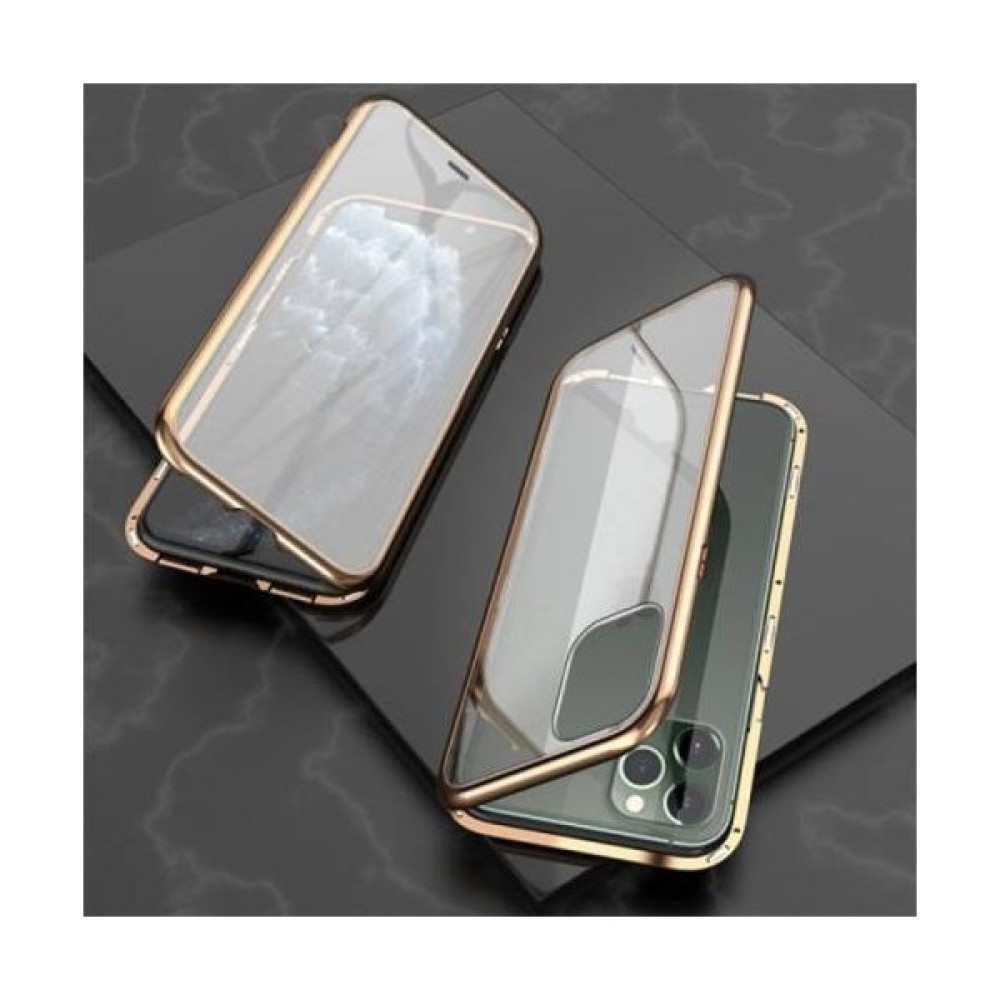 Polhammobile Polham Iphone 11 Pro Manyetik Mıknatıslı Kılıf ve Ekran Koruyucu Iphone 11 Pro Kılıf Kırılmaz 2in1 - Gold Cep Telefonu Kılıfı Fiyatı