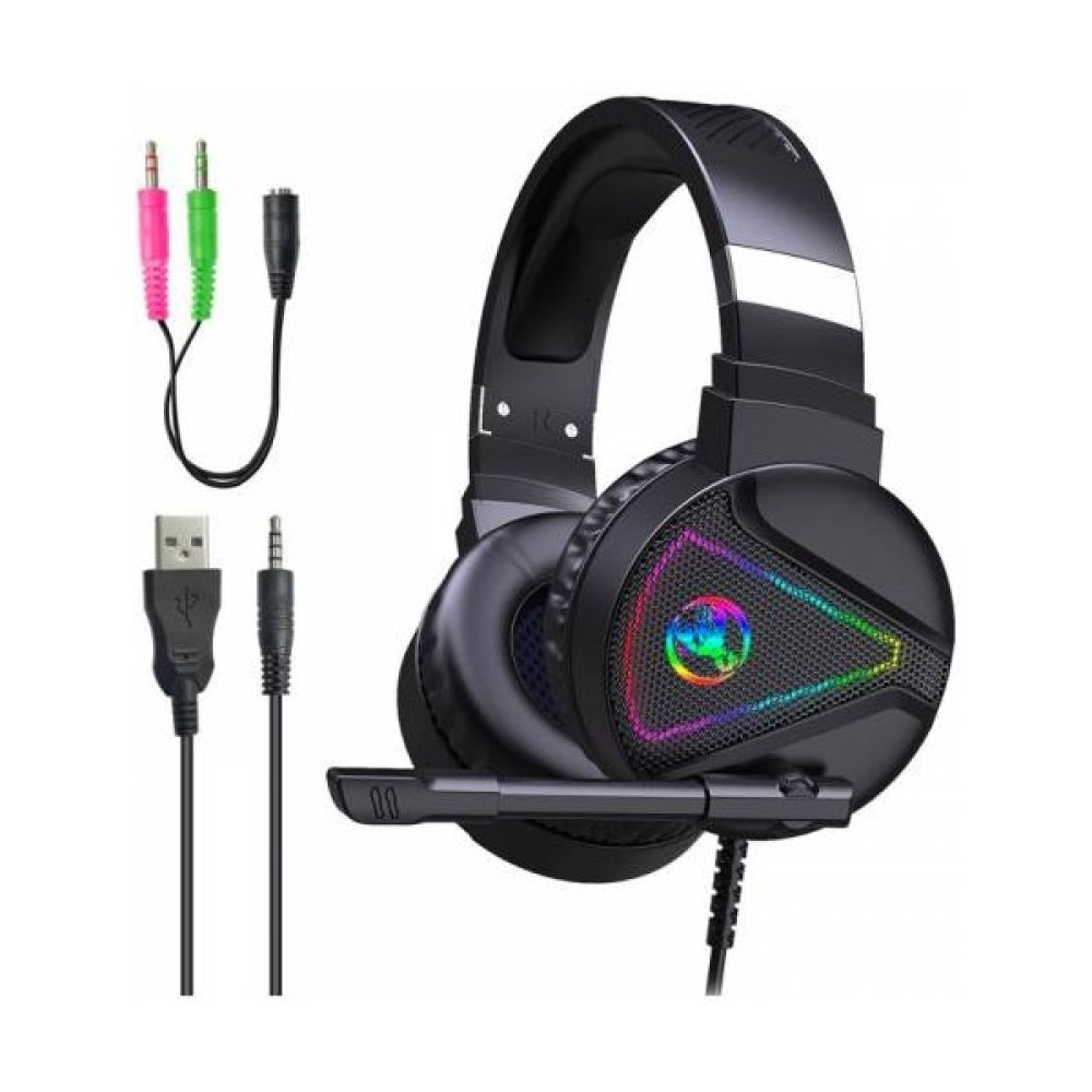 Polhammobile Polham RGB Işıklı Kulaküstü Mikrofonlu Oyuncu Kulaklığı, 3.5mm ve USB Girişli 2.1 mt Kulaklık Kulak Üstü Kulaklık Fiyatı