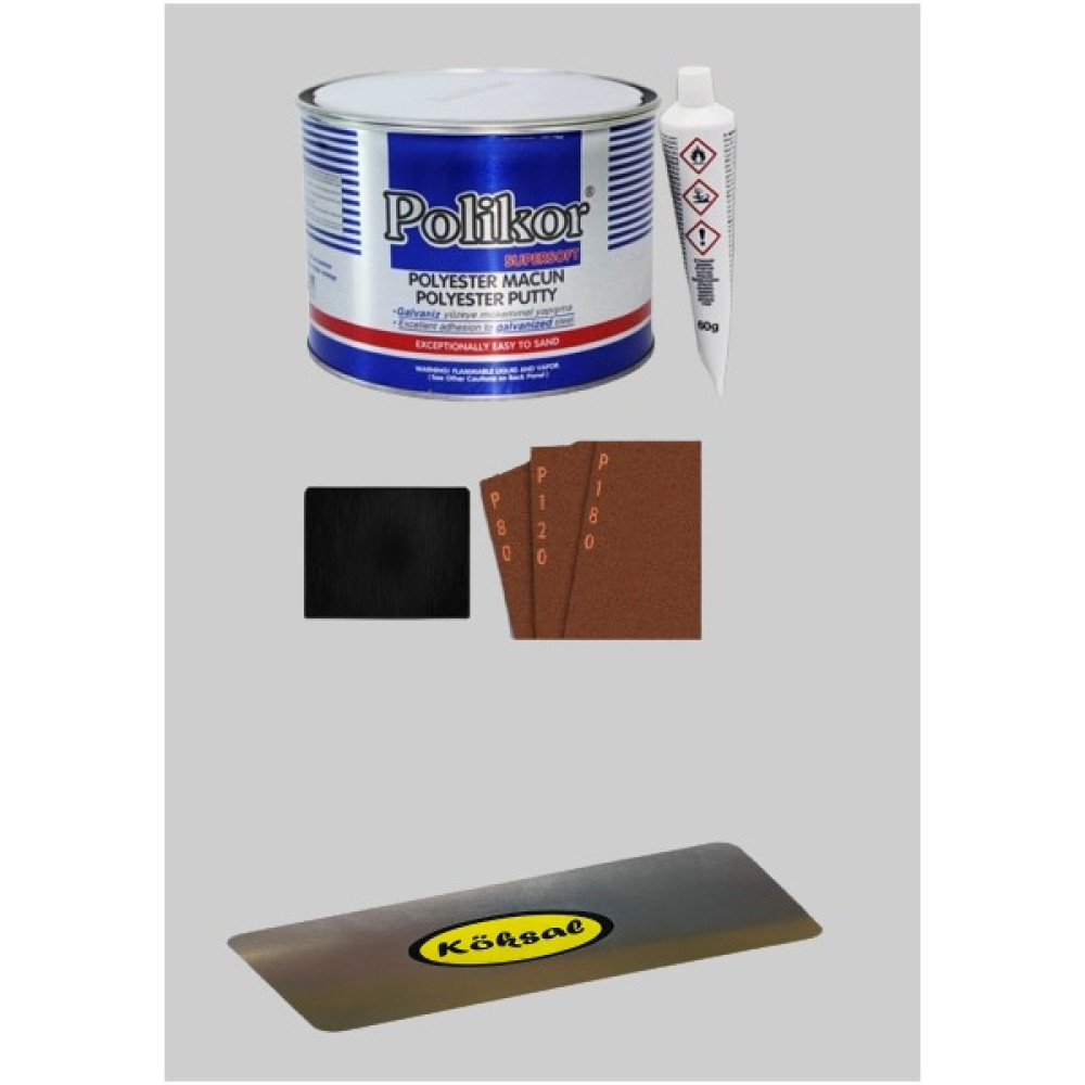 Polikor Polyester (Çelik) Macun Seti 450 gr Oto Bakım & Temizlik Ürünleri Fiyatı
