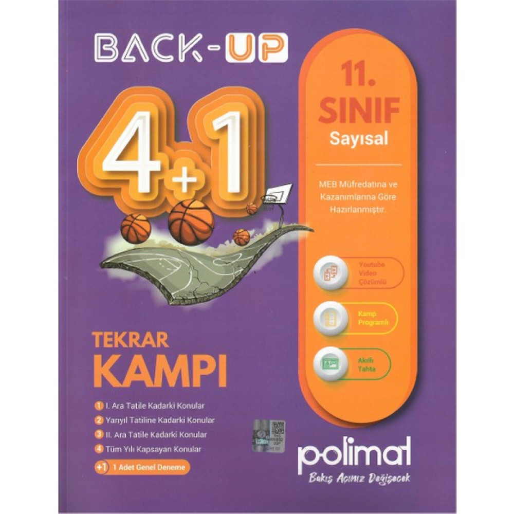 Polimat Yayınları 11. Sınıf Back-Up 4+1 Kamp Kitabı-Sayısal Tüm Dersler Fiyatı