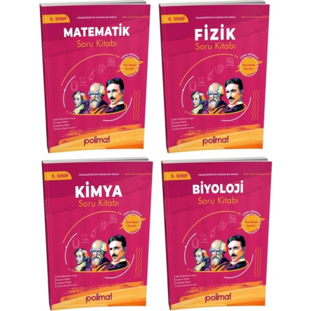 Polimat Yayınları 9. Sınıf Matematik Fizik Kimya Biyoloji Soru Seti Yeni 2021 Kaynak Kitapları Fiyatı