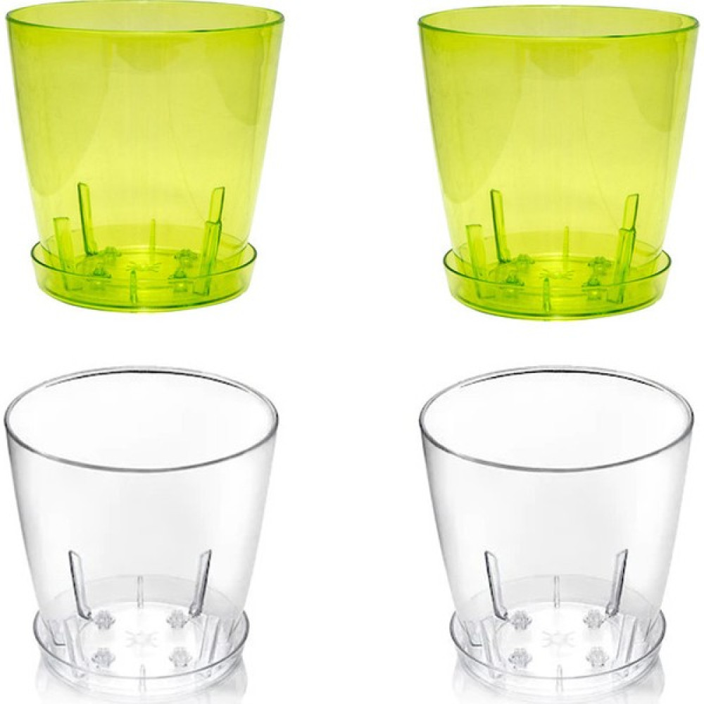 Poliwork Orkide Saksısı 1.6 Lt Tabaklı 4'lü Saksı ve Aksesuarları Fiyatı