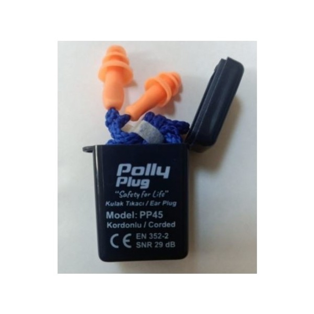 Polly Plug PP45 Snr 29 Db EN352-2 Çam Tipi / Kordonlu Kulak Tıkacı - 1 Çift Oto Boyaları Fiyatı