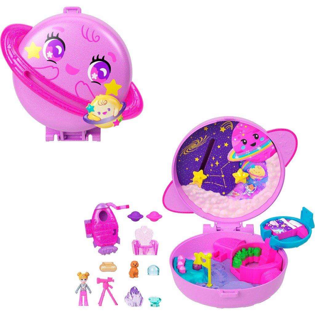 Polly Pocket™ Polly Gezegeni™ Mini Oyun Seti, 1 Mikro Bebek ve Yavru Köpek Figürü, Temaya Uygun Aksesuarların Yer Aldığı Taşınabilir Oyuncak JCB18 Evcil Hayvan Ürünleri Fiyatı