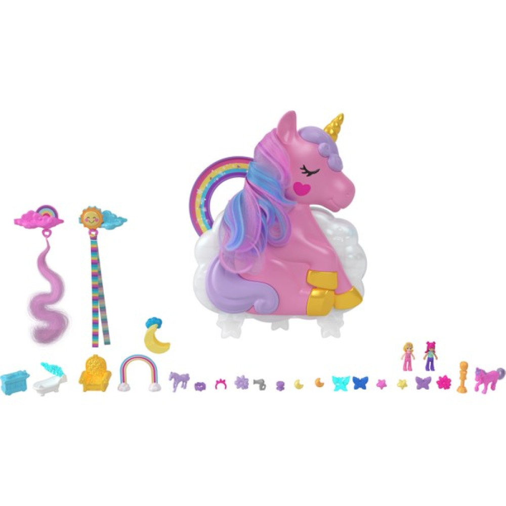 Polly Pocket Tek Boynuzlu Atın Gökkuşağı Salonu, 4 yaş ve üzeri, HKV51 Oyuncak Fiyatı