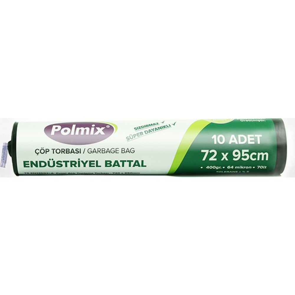 Polmix Endüstriyel Battal Çöp Torbası 72 x 95 cm 6'lı Oto Boyaları Fiyatı