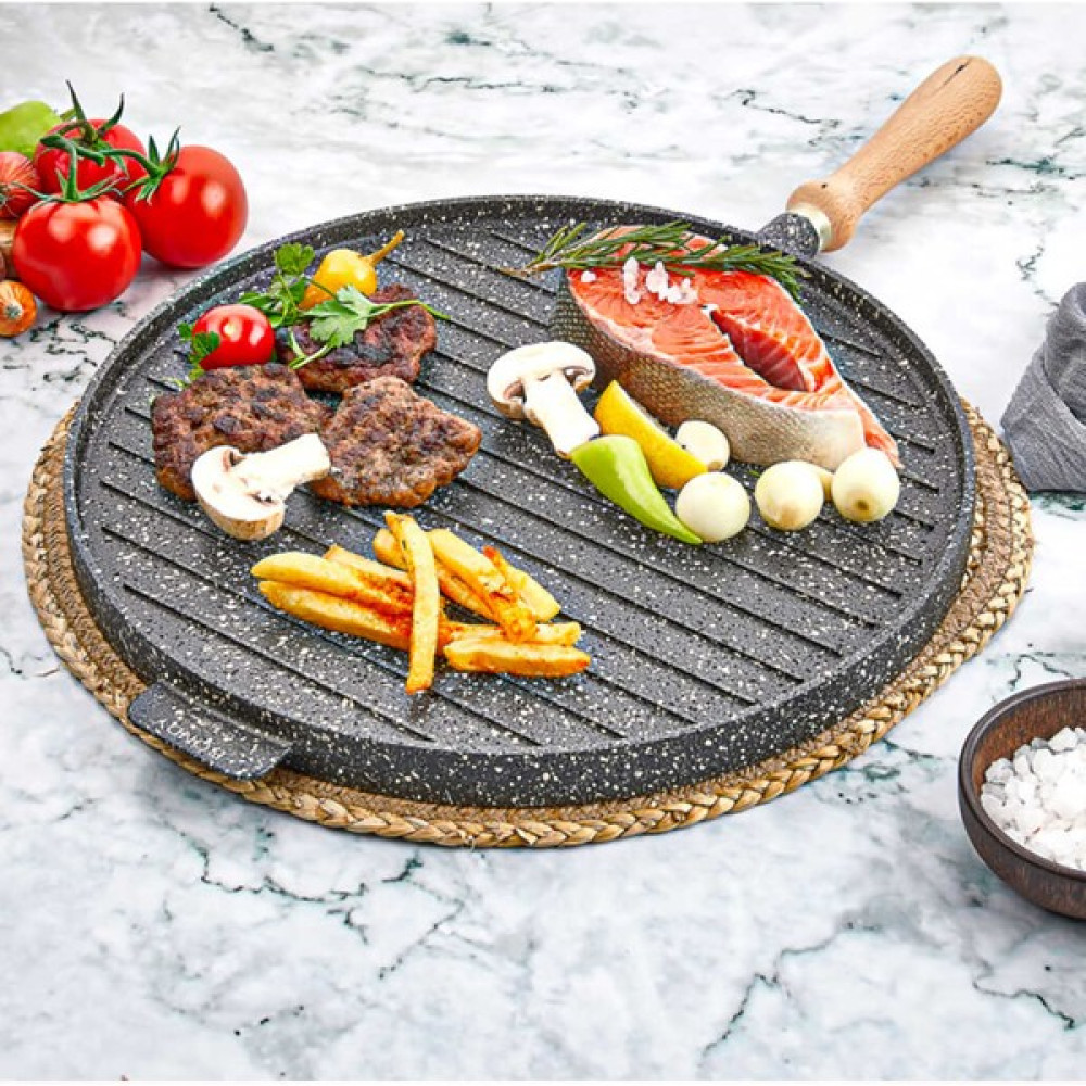 Polo Chef 34 cm Çift Taraflı Döküm Kaplama Izgara Tava Tavalar Fiyatı