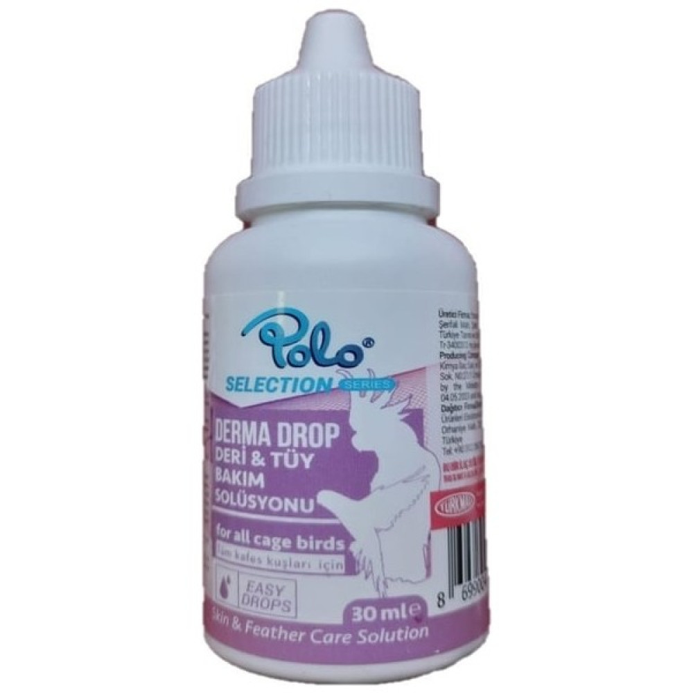 Polo Derma Drop 30ml Papağan Muhabbet Kuşu Kanarya Tüm Kuşlar İçin Tüy Bakım Deri Bakım Solüsyonu Bit Pire Kene Parazit Gagalama Oto Boyaları Fiyatı