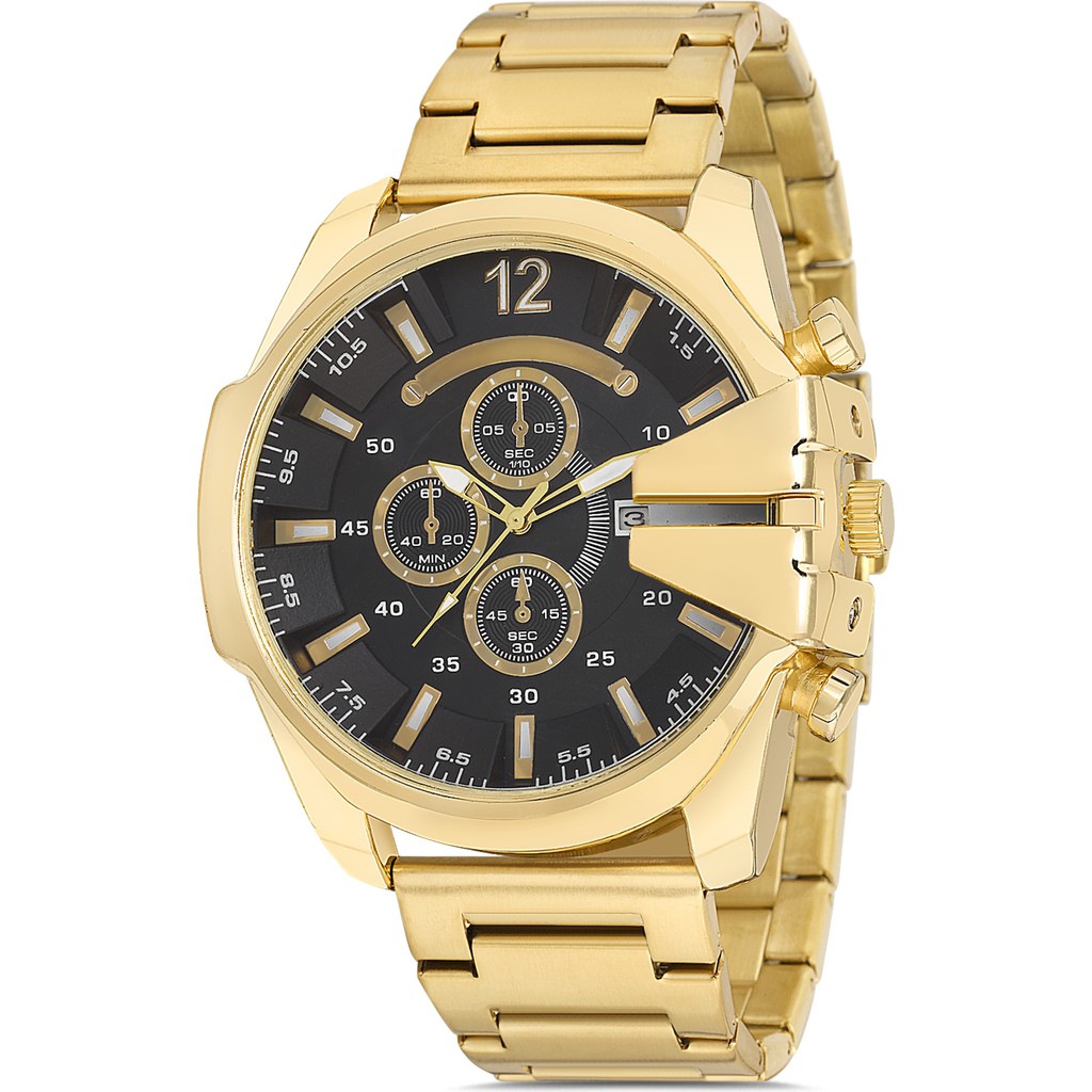 Polo Louis 8422 Metal Erkek Kol Saati - Altın - Siyah Kol Saatleri Fiyatı