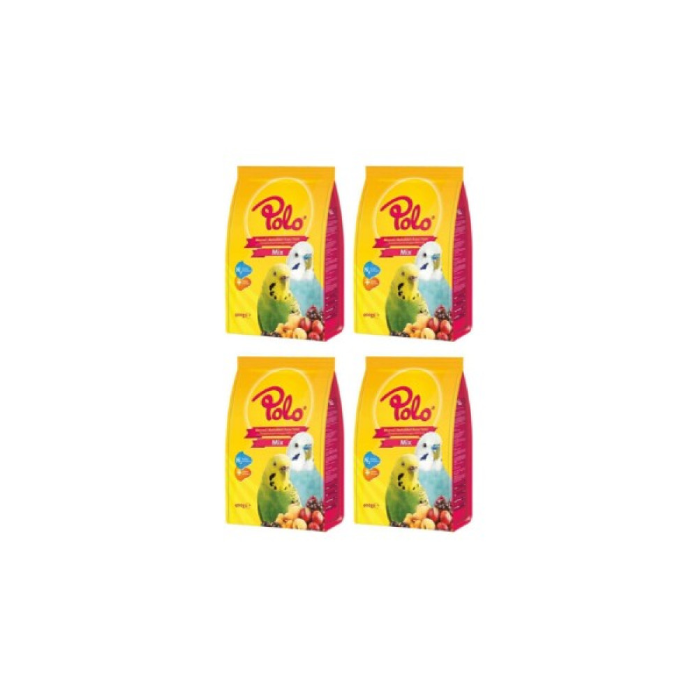 Polo. Meyve Aromalı Muhabbet Kuşu Yemi 400 gr x 4 Oto Boyaları Fiyatı