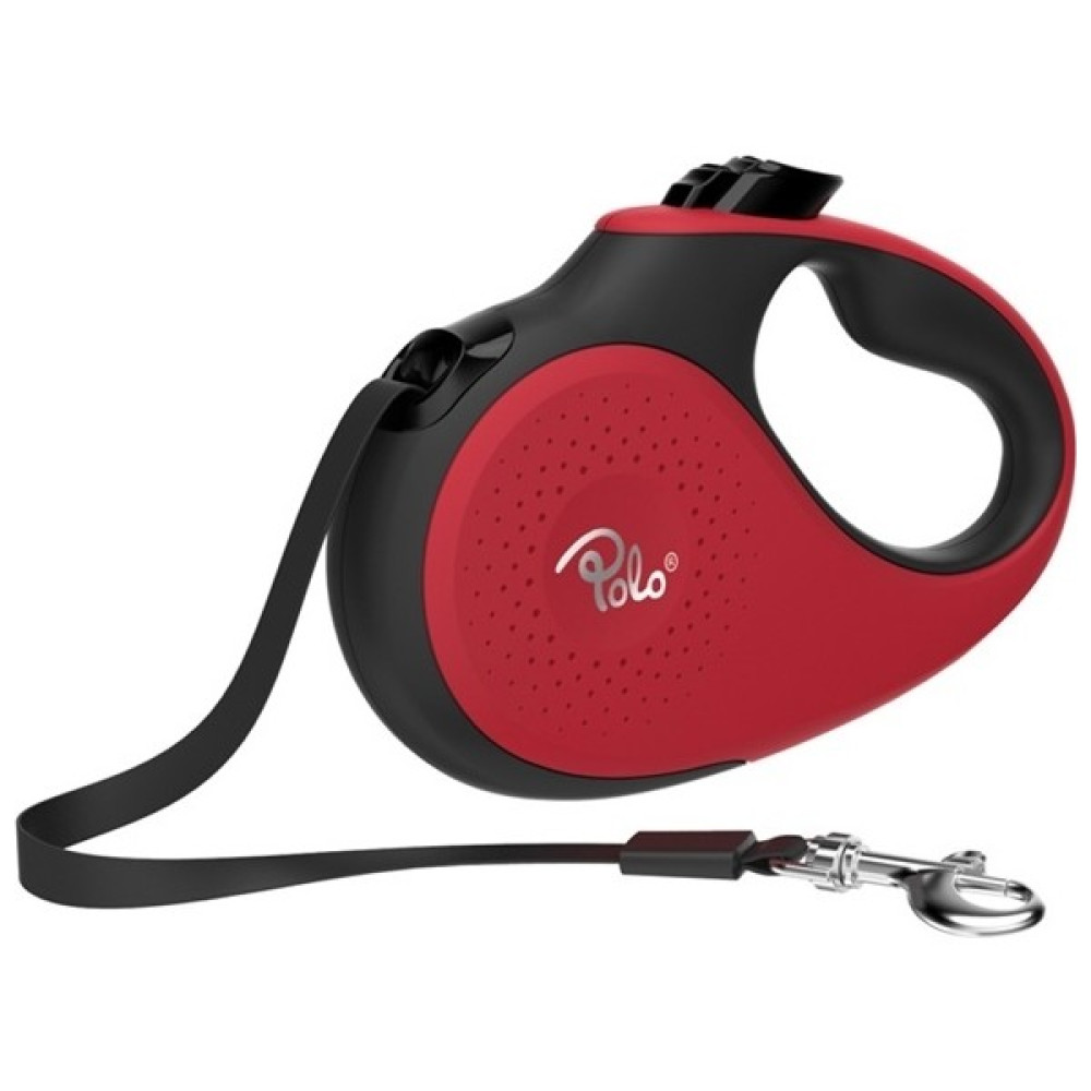 Polo. Prestige Makaralı Otomatik Tasma S 4M/10KG Kırmızı-Siyah - Kırmızı Evcil Hayvan Ürünleri Fiyatı
