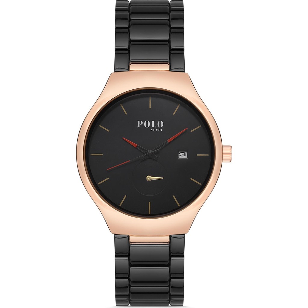 Polo Rucci 1350 Takvimli Metal Erkek Kol Saati - Rose Gold Kol Saatleri Fiyatı