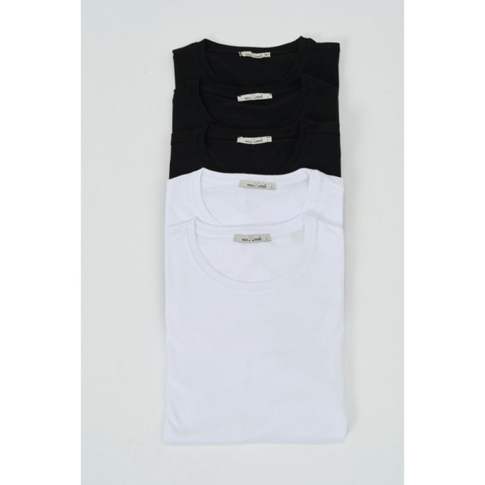 Polo State Erkek Bisiklet Yaka Regular Kalıp 5 Li T-Shirt Paket Siyah-Beyaz Erkek T-shirt Fiyatı