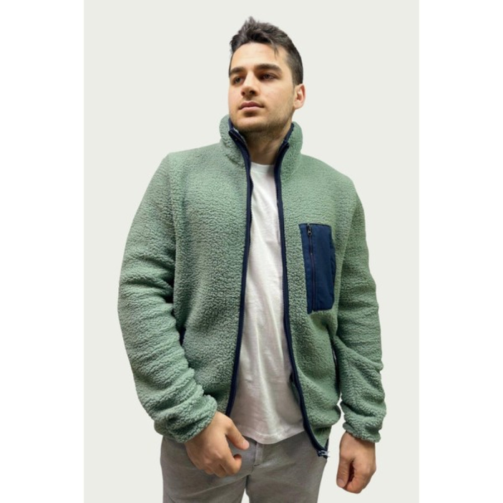 Polo State Erkek Dik Yaka Peluş Ceket Mavi Erkek Ceket Fiyatı
