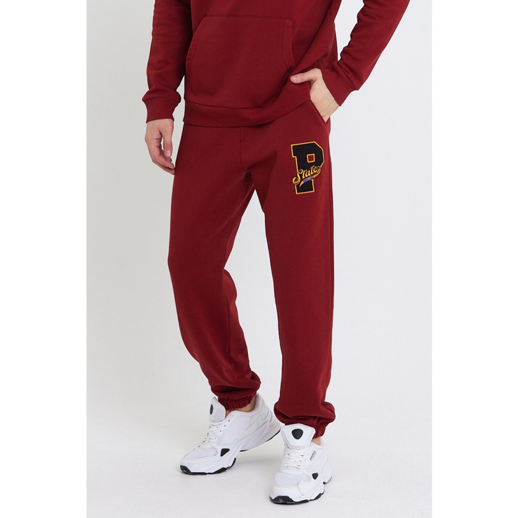 Polo State Erkek Jogger 3 Iplik Eşofman Bordo Erkek Eşofman Fiyatı