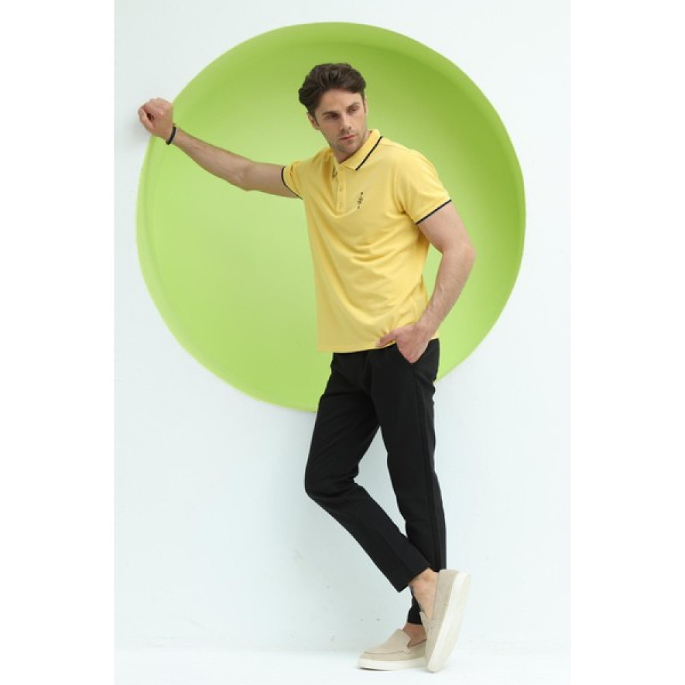 Polo State Erkek Polo Yaka T-Shirt Sarı Erkek T-shirt Fiyatı