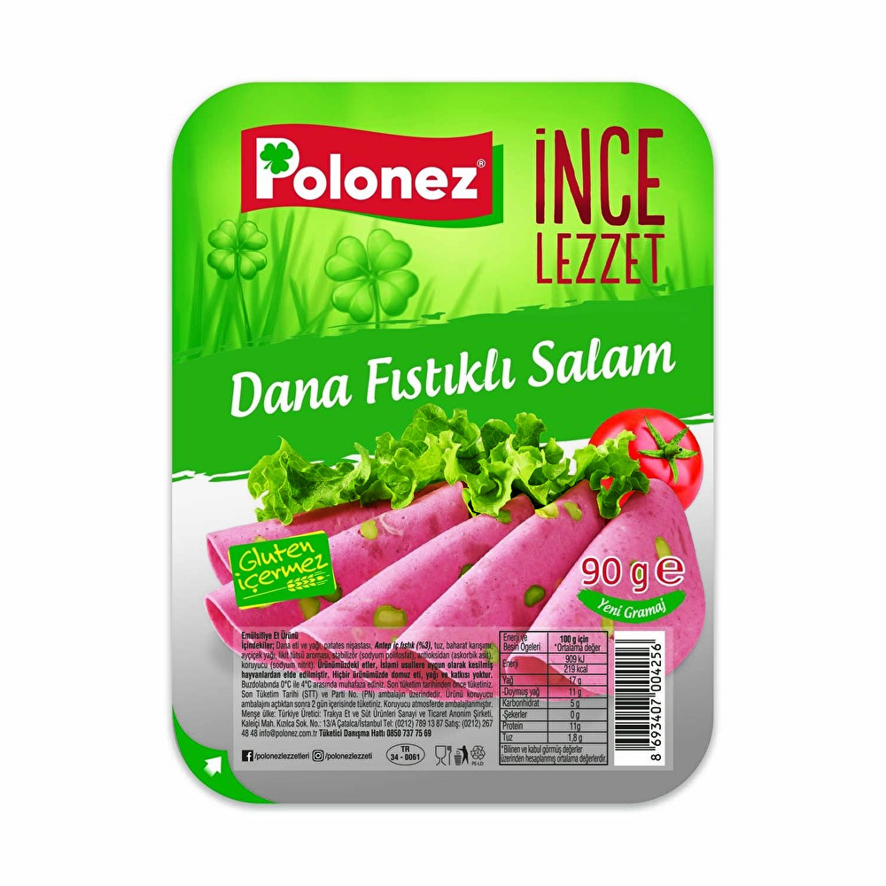 Polonez Dana Fıstıklı Salam 90 Gr Şarküteri Fiyatı
