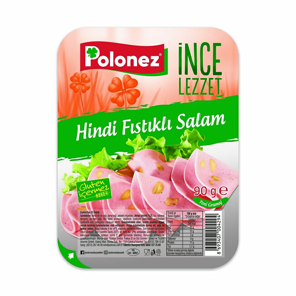 Polonez Hindi Fıstıklı Salam 90 Gr Şarküteri Fiyatı