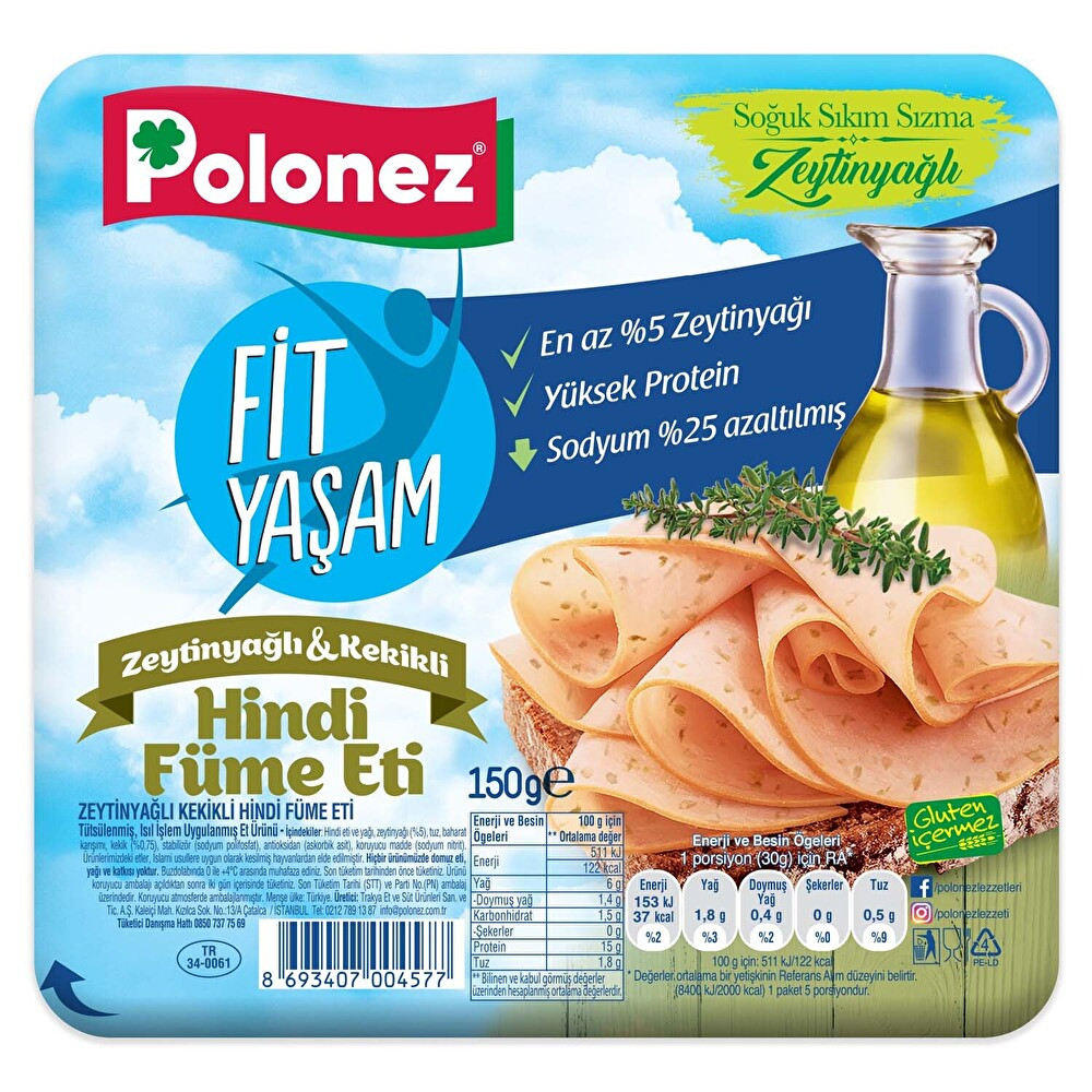 Polonez  Zeytinyağlı&Kekikli Hindi Füme 150 Gr Şarküteri Fiyatı