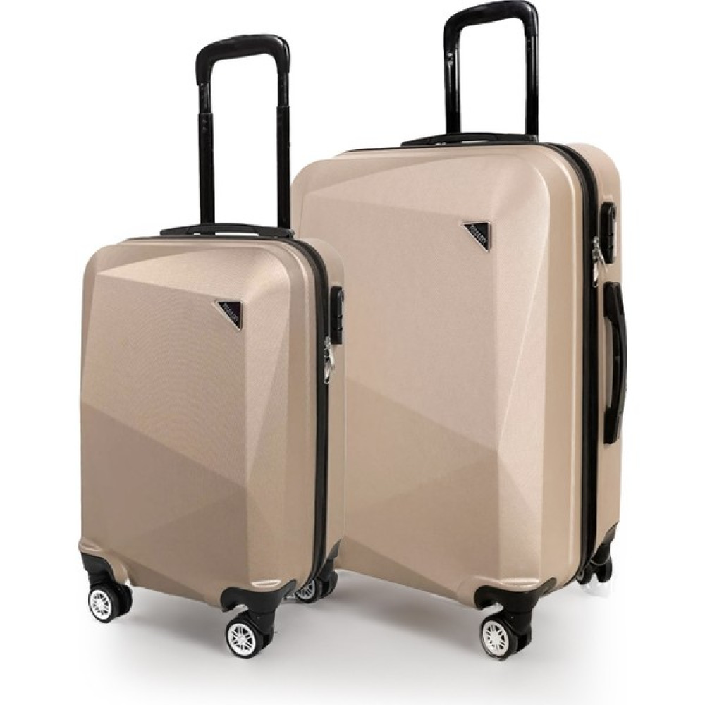 Polo&sky Elmas Model Gold Renk 2'li Valiz Seti (Kabin+Orta) Çanta (Outdoor) Fiyatı