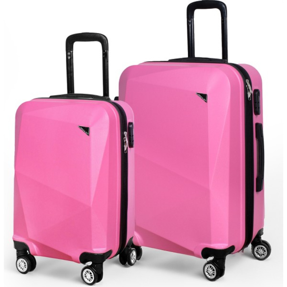 Polo&sky Elmas Model Pembe Renk 2'li Valiz Seti (Kabin+Orta) Çanta (Outdoor) Fiyatı