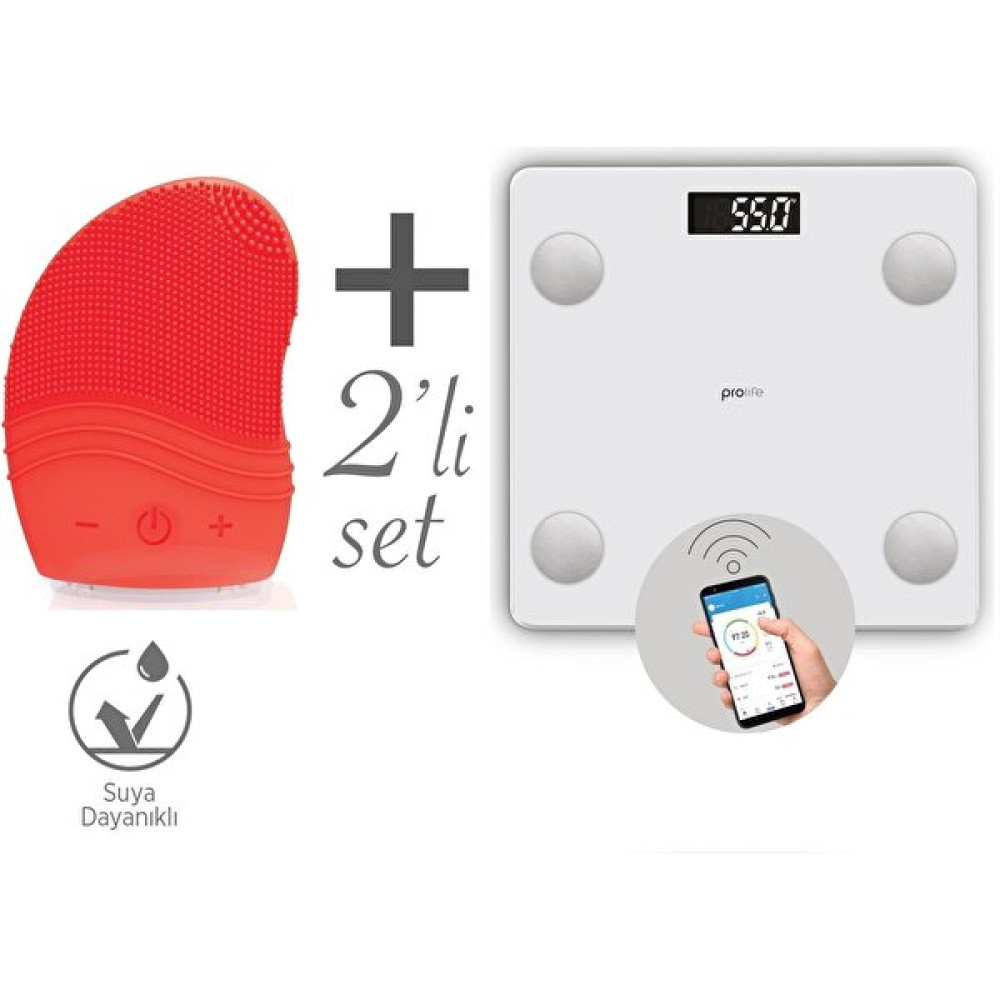 Polosmart PSC12 Akıllı Tartı + PSC03 Yüz Temizleme Cihazı Set - Beyaz Baskül & Tartılar Fiyatı