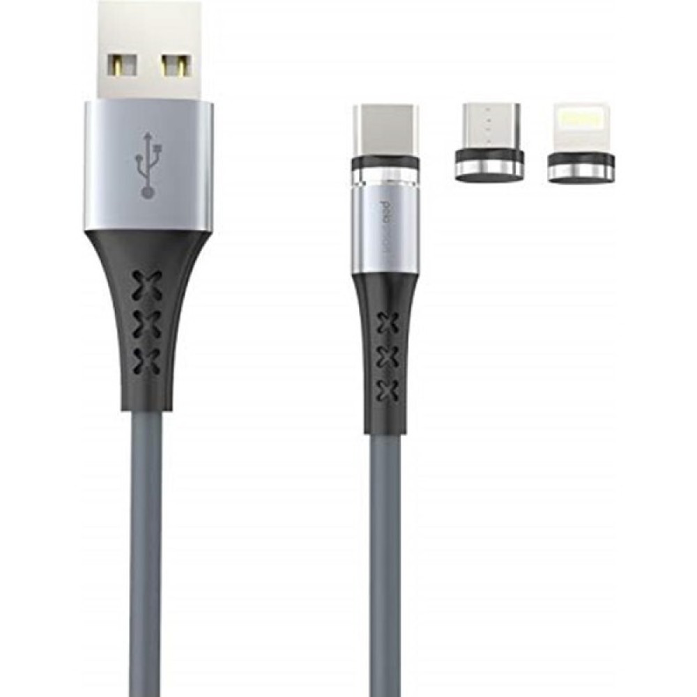 Polosmart PSM62 3 Çıkışlı Manyetik Uçlu Şarj ve Data Kablosu 1 Metre Siyah Oto Boyaları Fiyatı