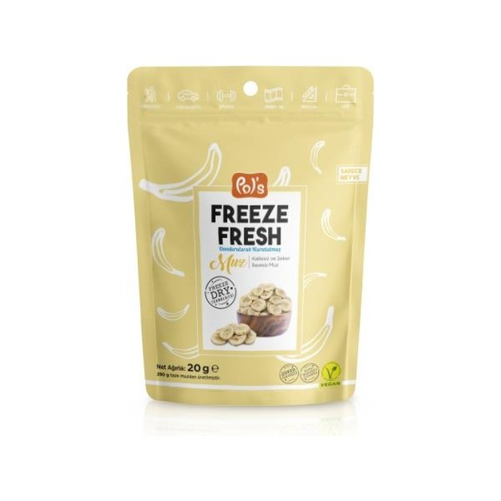 Pol's Freeze Fresh Dilim Muz 20 gr Diğer Fiyatı