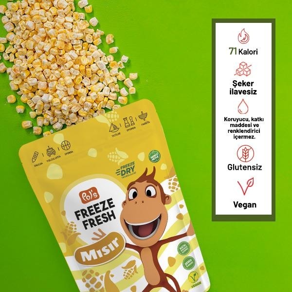 Pol's Kukuli Pol’s Freeze Fresh Dondurularak Kurutulmuş Mısır 25 G - 25 gr Kuru Meyve Fiyatı