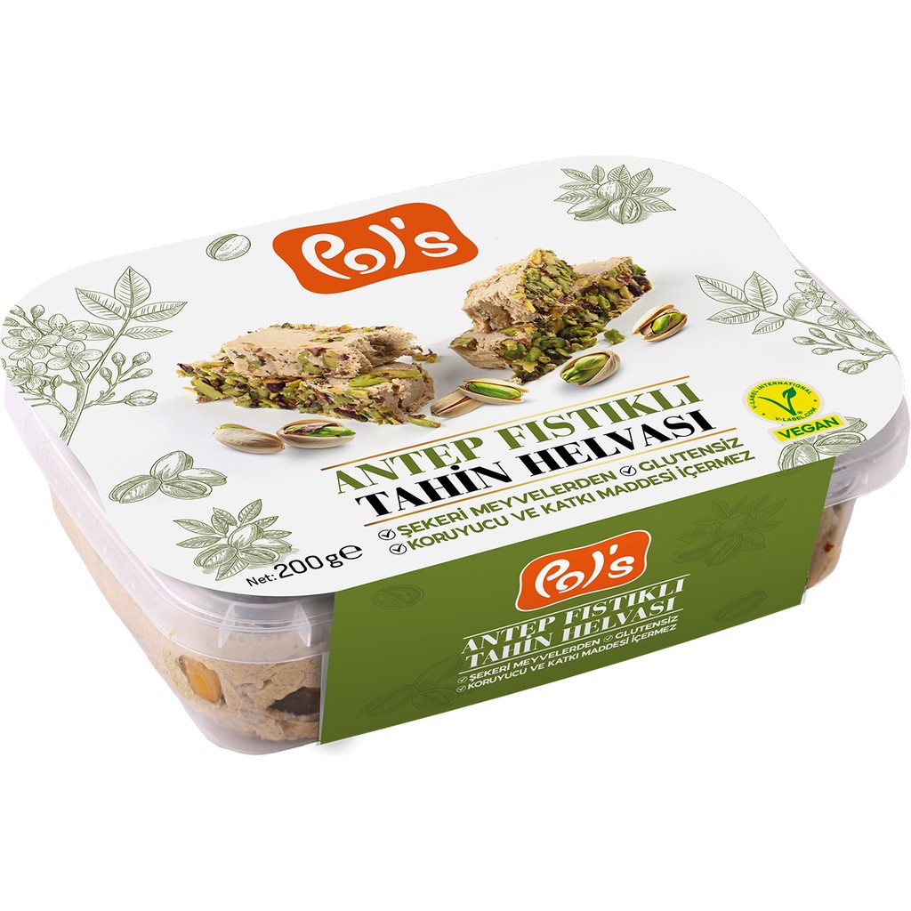 Pol's Şeker Ilavesiz Antep Fıstıklı Tahin Helvası 200G - 200 gr Tahin Pekmez ve Helva Fiyatı