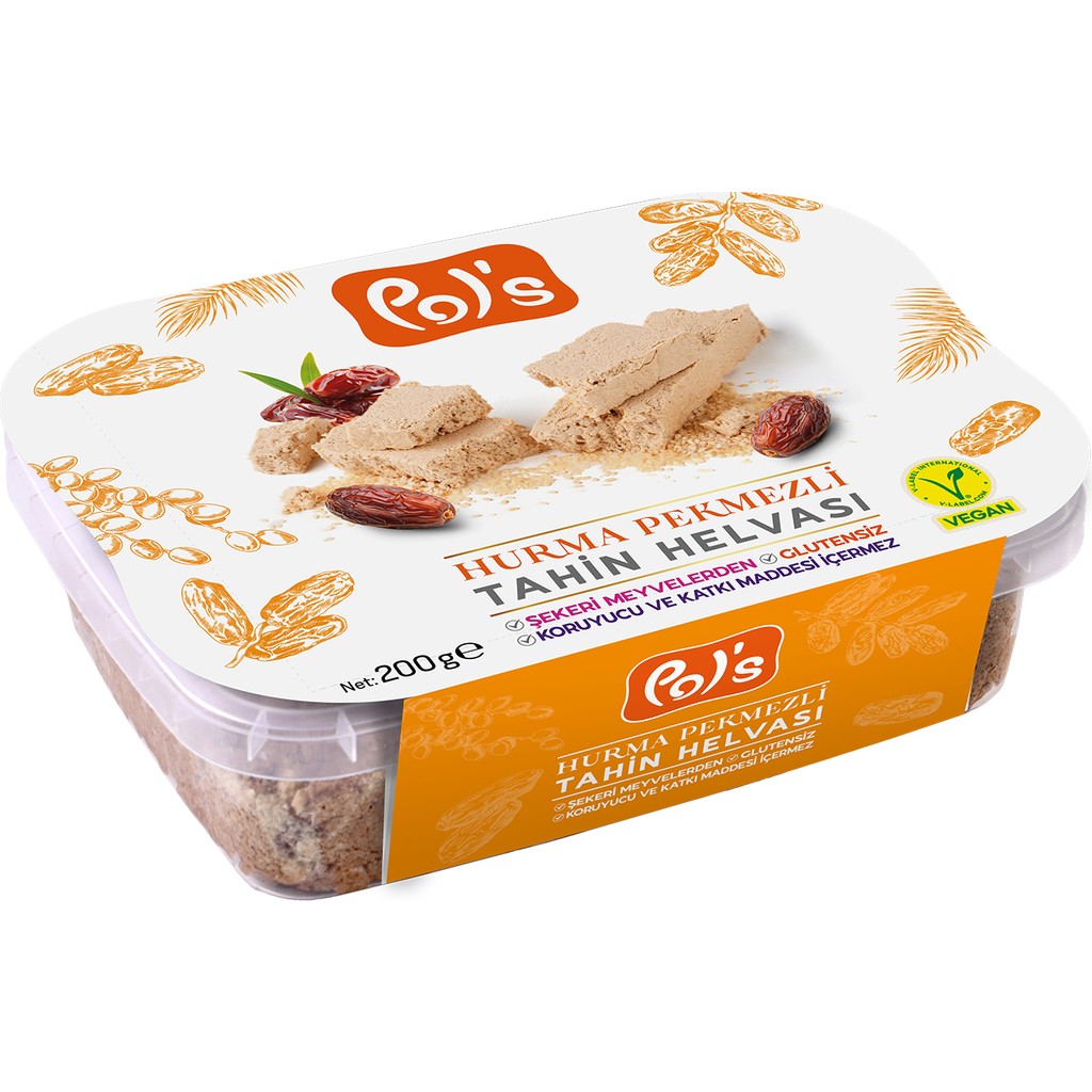 Pol's Şeker Ilavesiz Hurma Pekmezli Tahin Helvası 200G - 200 gr Tahin Pekmez ve Helva Fiyatı