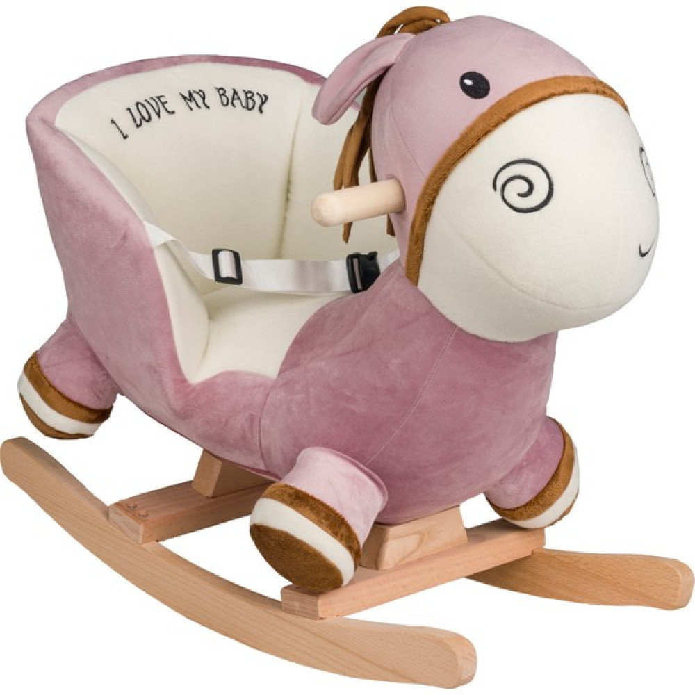 Poly Baby Eğitici Peluş Sallanan At Ahşap Sallanan At ve Aslan - Pembe Ana Kucağı Fiyatı