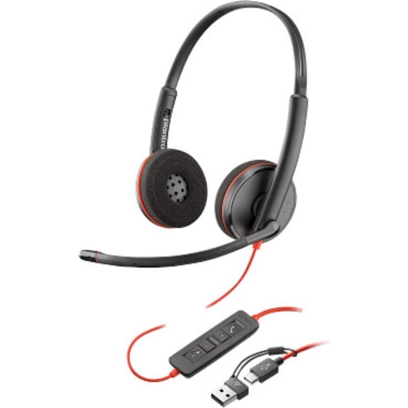 Poly Blackwire 3220 Stereo Usb-C Mikrofonlu Kulaklık +Usb-C/a Adaptörü 8X228AA - RENK - Siyah Kulak Üstü Kulaklık Fiyatı