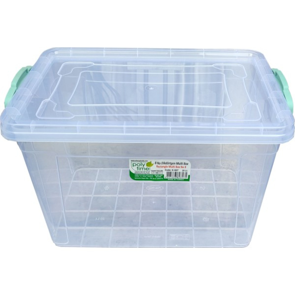 Poly Time Polytime Şeffaf Kilitli Mutfak Eşya Gıda Saklama Düzenleme Kabı Kutusu - Dikdörtgen - 5 Litre Saklama Kapları Fiyatı